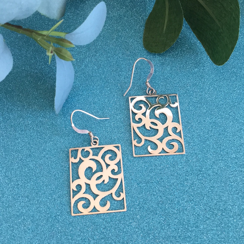 Barse Sterling Silver Filigree Earrings 48$